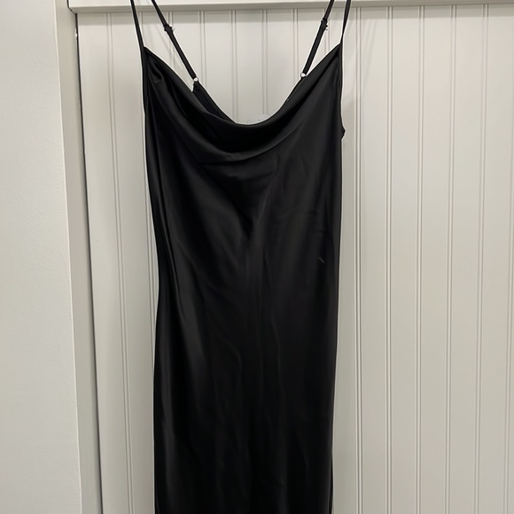 BNWT Black Slip Dress Cowl Neck - Picture 3 of 8